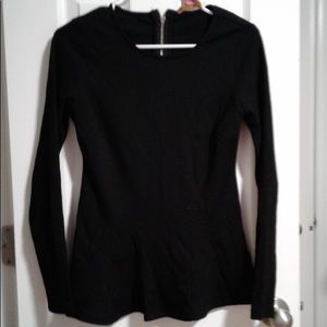 Women's black peplum top
